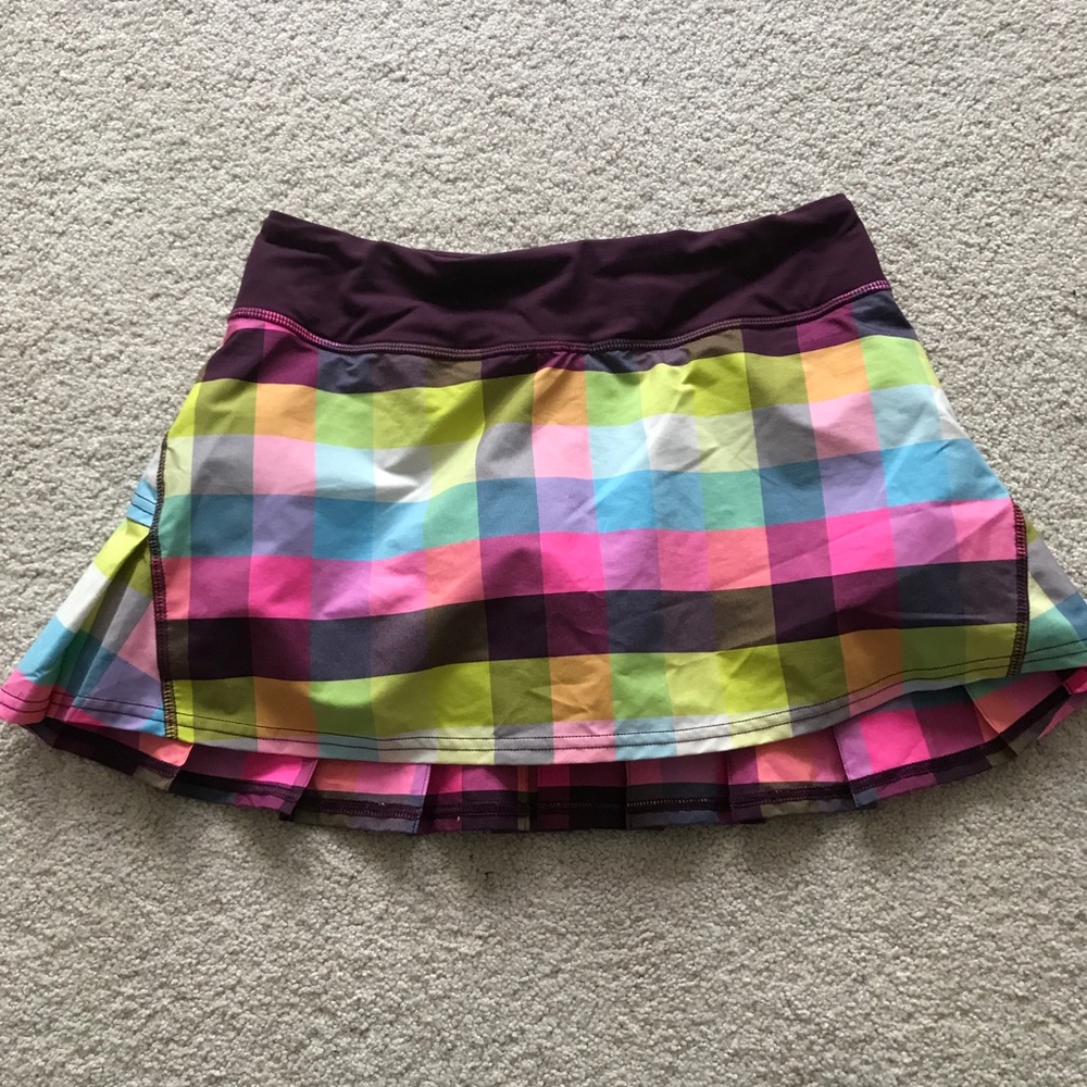 Lululemon plaid skirt!